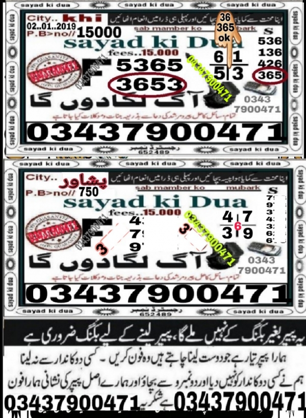 Guess Papers All Prizebond