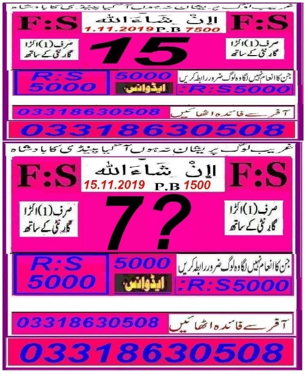 Guess Papers All Prizebond