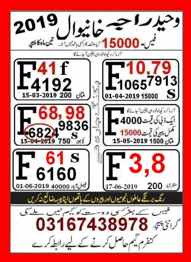 Guess Papers All Prizebond
