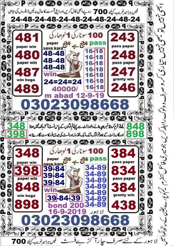 Guess Papers All Prizebond